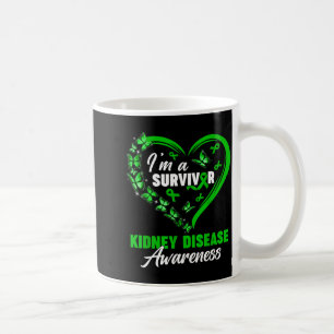 Ik ben een overlevende Nierziekte bewustzijn Green Koffiemok
