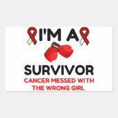 Ik ben een overlevende rechthoekige sticker (Voorkant)