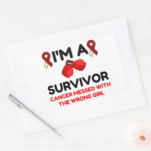 Ik ben een overlevende rechthoekige sticker (Envelop)