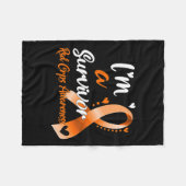 Ik ben een overlevende RSD Crps Bewustheid Fleece Deken (Voorkant (Horizontaal))