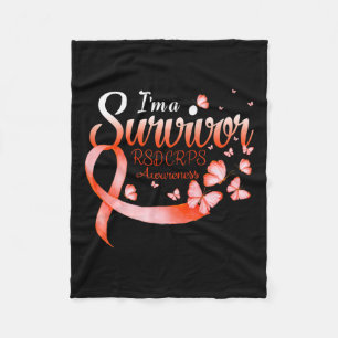 Ik ben een overlevende Rsd Crps-bewustzijn Vlinder Fleece Deken