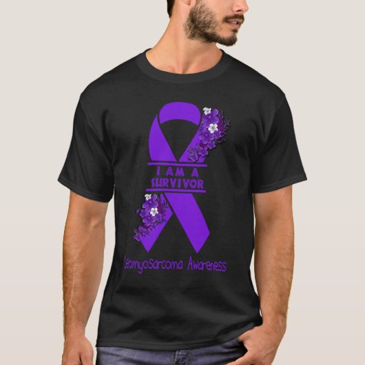 Ik ben een overlevende van Leiomyosarcoma bewustzi T-shirt (Voorkant)