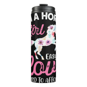 Ik ben een paardenmeisje dat makkelijk van te houd thermosbeker