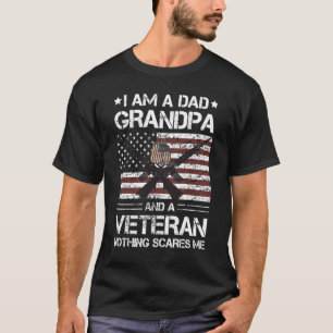 Ik ben een pap opa en veteraan Gift for Fathers Ve T-shirt