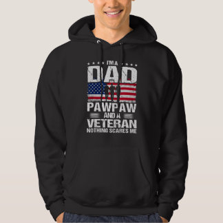 Ik ben een papa Papaw Veteraan Vaderdag Hoodie