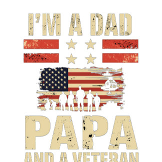 Ik ben een papa vader veteraan ontwerp voor patrio t-shirt