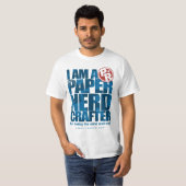 Ik ben een papieren Nerd Crafter T shirt (Voorkant volledig)
