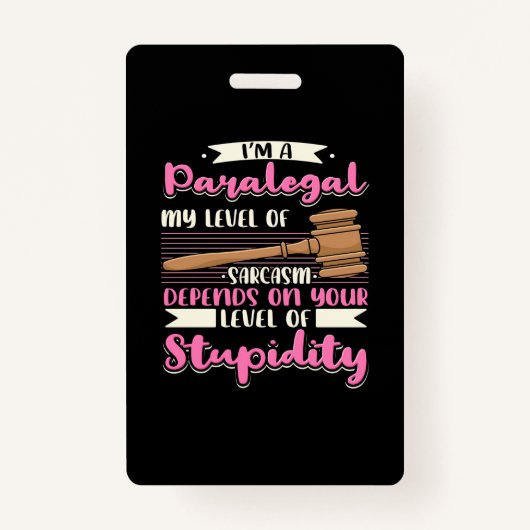 Ik ben een paralegal badge (Voorkant)