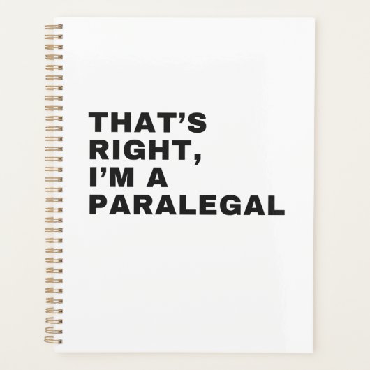 IK BEN EEN PARALEGAL PLANNER (Voorkant)