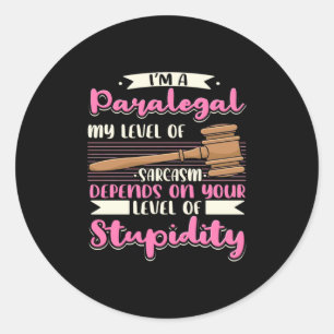 Ik ben een paralegal ronde sticker