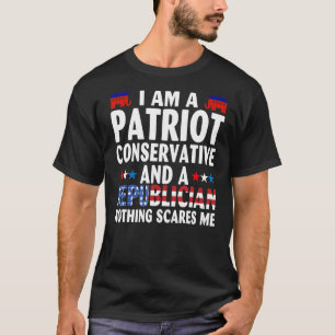 Ik ben een patriot conservatief en een republikein t-shirt