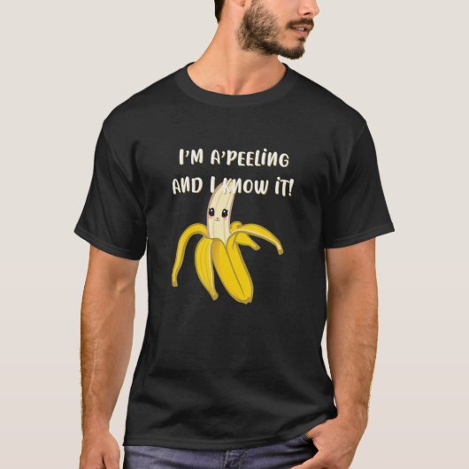 Ik ben een 'peeling' en ik weet het grappige Banan T-shirt (Voorkant)