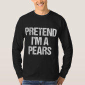 Ik ben een peeren Funny Lazy Halloween Costume T-shirt (Voorkant)