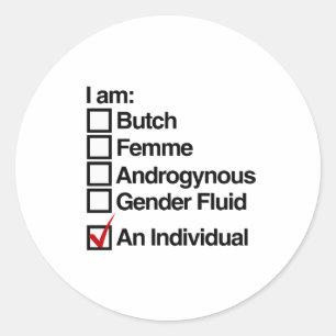 Ik ben een persoon (gedrag) ronde sticker