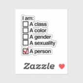 Ik ben een persoon sticker (Vel)