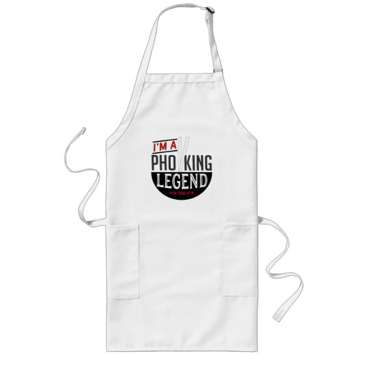 Ik ben een Pho-King Legend Apron Lang Schort (Voorkant)