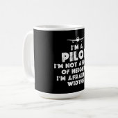 Ik ben een Pilot Grappig Koffiemok (Voorkant links)