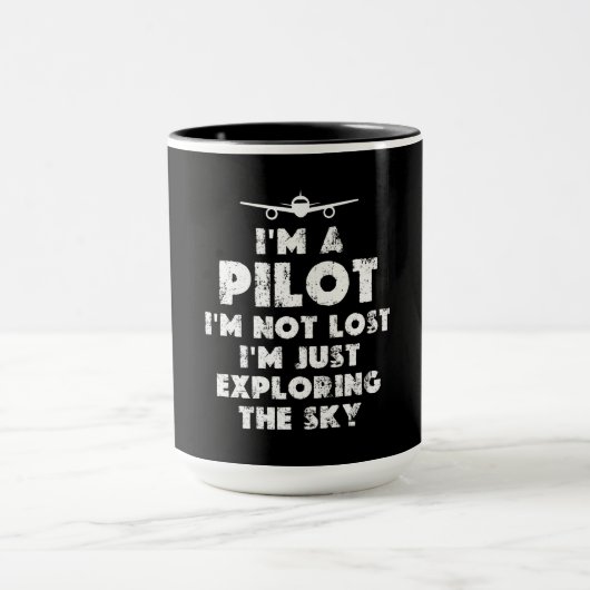 Ik ben een Pilot Grappig Mok (Midden)