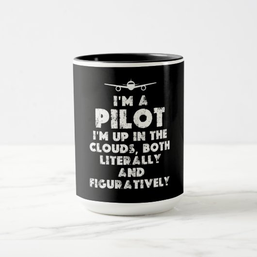 Ik ben een Pilot Grappig Mok (Midden)