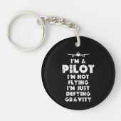 Ik ben een Pilot Grappig Sleutelhanger (Voorkant)