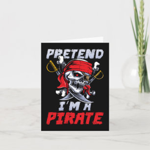 Ik ben een piraatkostumepartij Funny Halloween Kaart