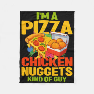 Ik ben een pizza- en kipnuggetsman fleece deken