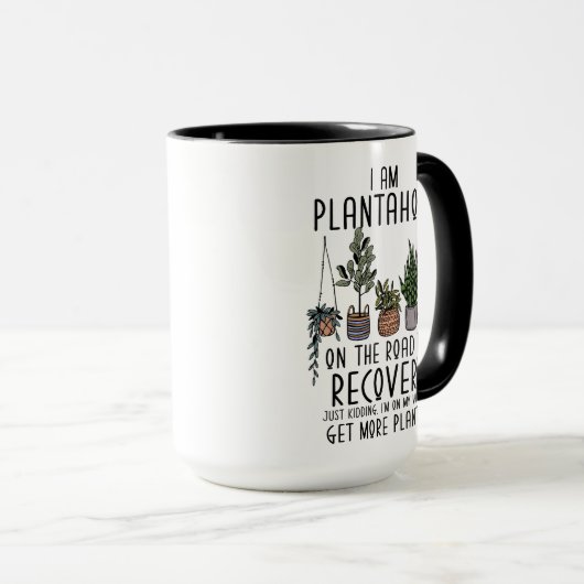 Ik ben een Plantaholic in Recovery Funny Plant mam Mok (Voorkant rechts)