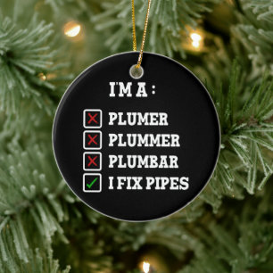 Ik ben een Plummer Plumbar Handyman Pipes Fixer Keramisch Ornament