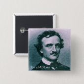 Ik ben een POEser Vierkante Button 5,1 Cm (Voorkant /achterkant)