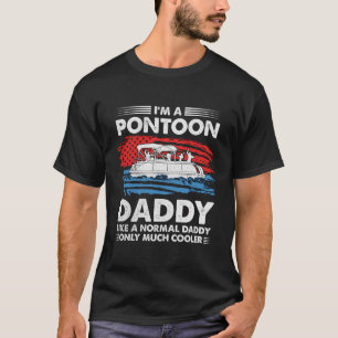 Ik ben een ponton papa Amerikaanse vlag grappige b T-shirt