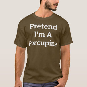 Ik ben een Porcupine Costume Party Lazy Funny H T-shirt