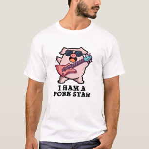 Ik ben een Pork Star Funny Rock Star Pun T-shirt