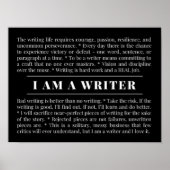 Ik ben een Poster voor schrijvers en auteurs (Voorkant)