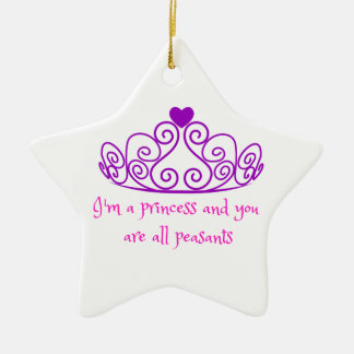 Ik ben een prinses, een grappig meisje product keramisch ornament