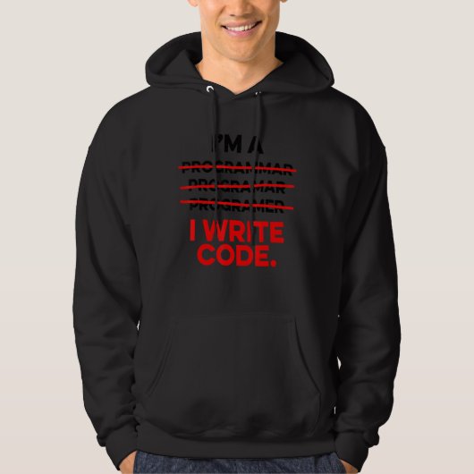 Ik ben een programmeur die ik code Computer Scient Hoodie (Voorkant)