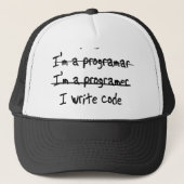 Ik ben een programmeur. I code schrijven Trucker Pet (Voorkant)