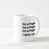 Ik ben een programmeur. Ik schrijf Code Coffee Mok (Voorkant rechts)