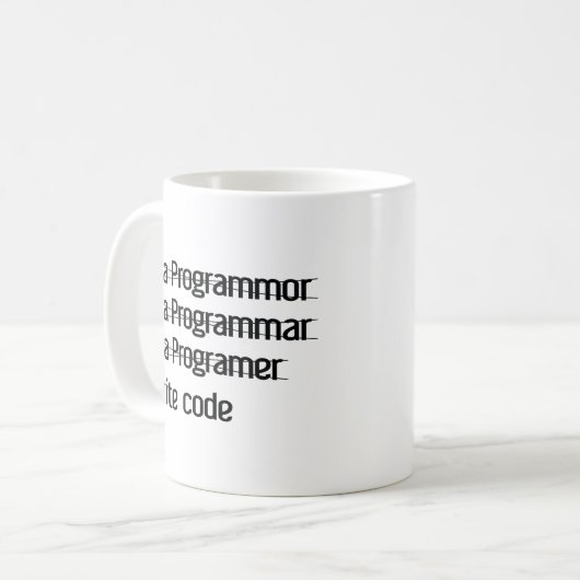 Ik ben een programmeur. Ik schrijf Code Coffee Mok (Voorkant links)