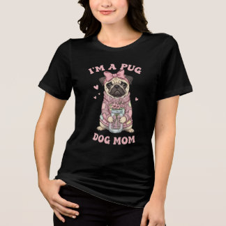 Ik ben een Pug-hond Moeder Tri-Blend Shirt