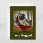 Ik ben een Pugger! Briefkaart (Voorkant / Achterkant)