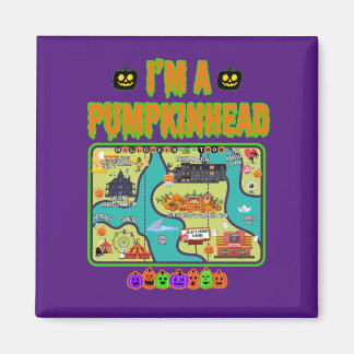 Ik ben een Pumpkin Head Magnet met Kaart Magneet