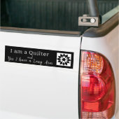 Ik ben een Quilter Long Arm Bumpersticker (Op Truck)