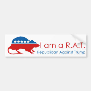 Ik ben een R.A.T.: Republikein tegen Trump Bumpersticker
