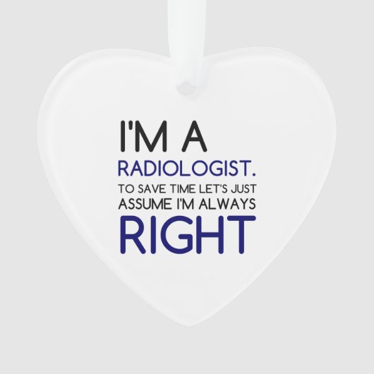 IK BEN EEN RADIOLOGIST ORNAMENT (voorkant)