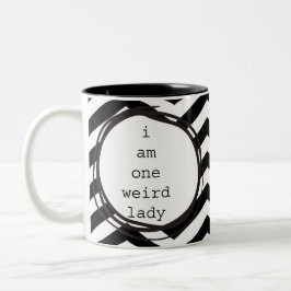 Ik ben een rare dame. tweekleurige koffiemok