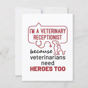 Ik ben een Receptioniste bij de Dierenarts Omdat H Briefkaart