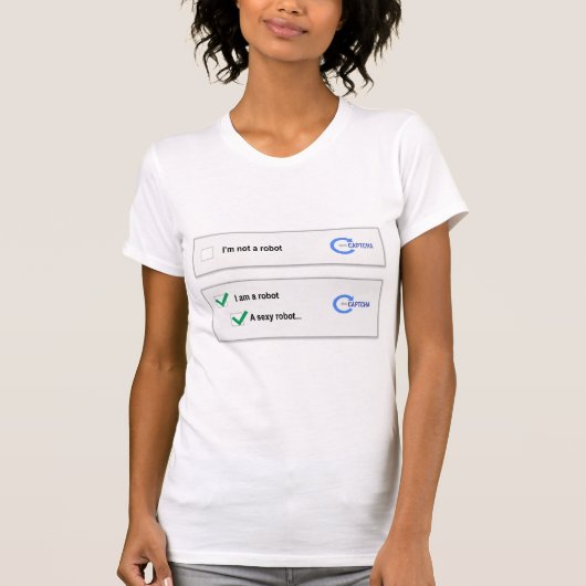Ik ben een robot Captcha grafische robot T-shirt (Voorkant)
