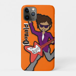 "Ik ben een Rockstar" oranje, donkere jongetje met iPhone 11 Pro Hoesje