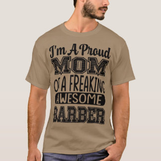 Ik ben een rode moeder van een Geweldige Barber T-shirt