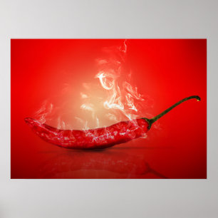 Ik ben een rokende Chili Poster